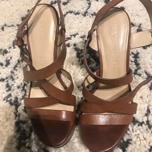 Vera Wang leather platform wedges - comfy!